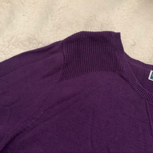 Karen Scott solid purple sweater - Picture 3 of 6